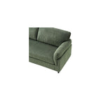 82.6" Corduroy Loveseat Sofa, Mid-Century Modern 2-Seater Couch, Upholstered Corduroy Sofa for Living Room, Bedroom, Green