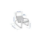 POÄNG Rocking-chair, birch veneer/Knisa light beige