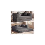 63" Convertible Futon Sofa Bed Boneless Couch for Living Room