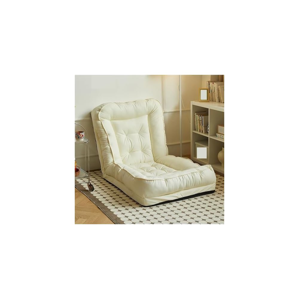 Folding Sofa Bed, Simple Lazy Chair with Multifunctional Cushion, Perfect for Bedroom, Balcony, Living Room, Leisure Room (Pink,23.6in)
