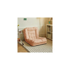 Folding Sofa Bed, Simple Lazy Chair with Multifunctional Cushion, Perfect for Bedroom, Balcony, Living Room, Leisure Room (Pink,23.6in)