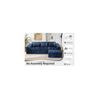 95" Modular Sectional Sofa with Chaise,Blue