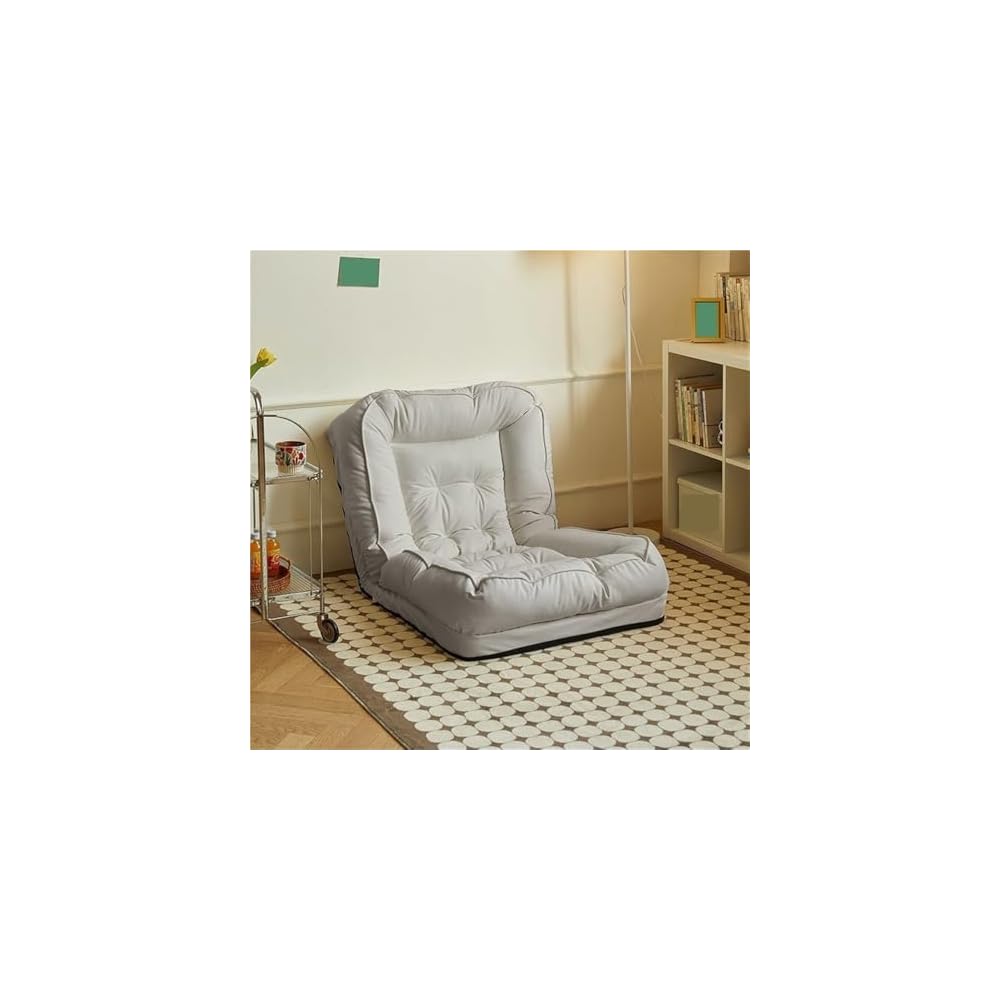 Folding Sofa Bed, Simple Lazy Chair with Multifunctional Cushion, Perfect for Bedroom, Balcony, Living Room, Leisure Room (Pink,23.6in)