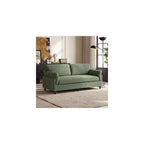 82.6" Corduroy Loveseat Sofa, Mid-Century Modern 2-Seater Couch, Upholstered Corduroy Sofa for Living Room, Bedroom, Green