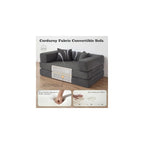 63" Convertible Futon Sofa Bed Boneless Couch for Living Room