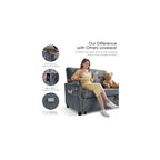 55'' Sleeper Sofa Bed, Convertible Pull Out Couch(Darkgrey)