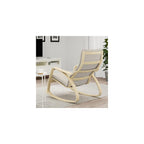 POÄNG Rocking-chair, birch veneer/Knisa light beige