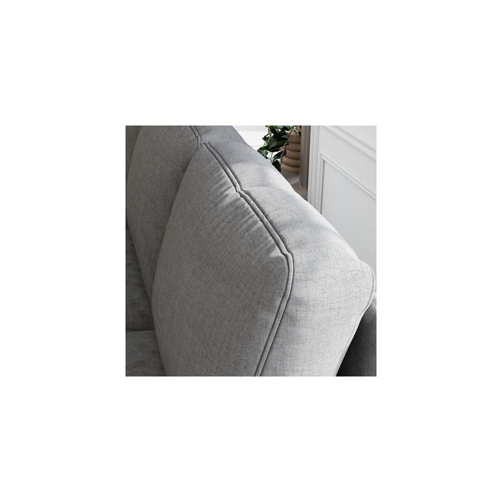 Couch And Loveseat Sets:3 Seater Couch,2 Seater Couch & Accent Chair,Modern Style 6 Seater Sectional Sofa.Adopts skin-friendly fabric for Living Room,Office,or Apartment.(Curved Handrail+Gray)