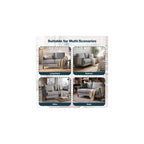 52 in Loveseat Sofa (2 Sets)- Small Couch, Light Grey
