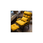 Modern Adjustable Backrest Loun Chair with Metal e – Comfortable Armchair with Footrest and Side kets for Living Room and Bedroom