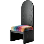 Modern Solid Wood Accent Chair with High Back, Upholstered Lounge Chair for Living Room, Bedroom, Balcony Minimalist Seating