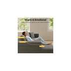 108.4" Sectional Couches for Living Room, Cloud Boneless Sofa with Oversized Chaise, Modular L-Shape Couch, Deep Seat Comfy Corduroy Fluffy Upholstered, No Assembly Required(Dark Grey)
