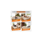 Boneless Couches for Living Room L-Shape Chaise Cloud Couch Modular Sectional 3 Pieces Deep Seat 111" Compressed Couches for Living Room Bedroom with Plush Corduroy Fabric No Assembly Required, Khaki