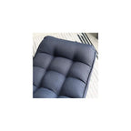 Single sofa reclining chair Japanese chair lazy sofa tatami balcony reclining chair leisure sofa adjustable Floor Couch Sofa 4-segment Adjustable Back for living room, bedroom, dormitory (Navy)
