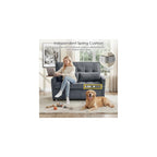 55'' Sleeper Sofa Bed, Convertible Pull Out Couch(Darkgrey)