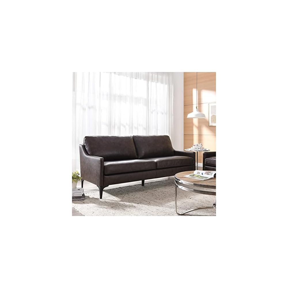 EEI-6018-BRN Corland Leather Sofa, Brown