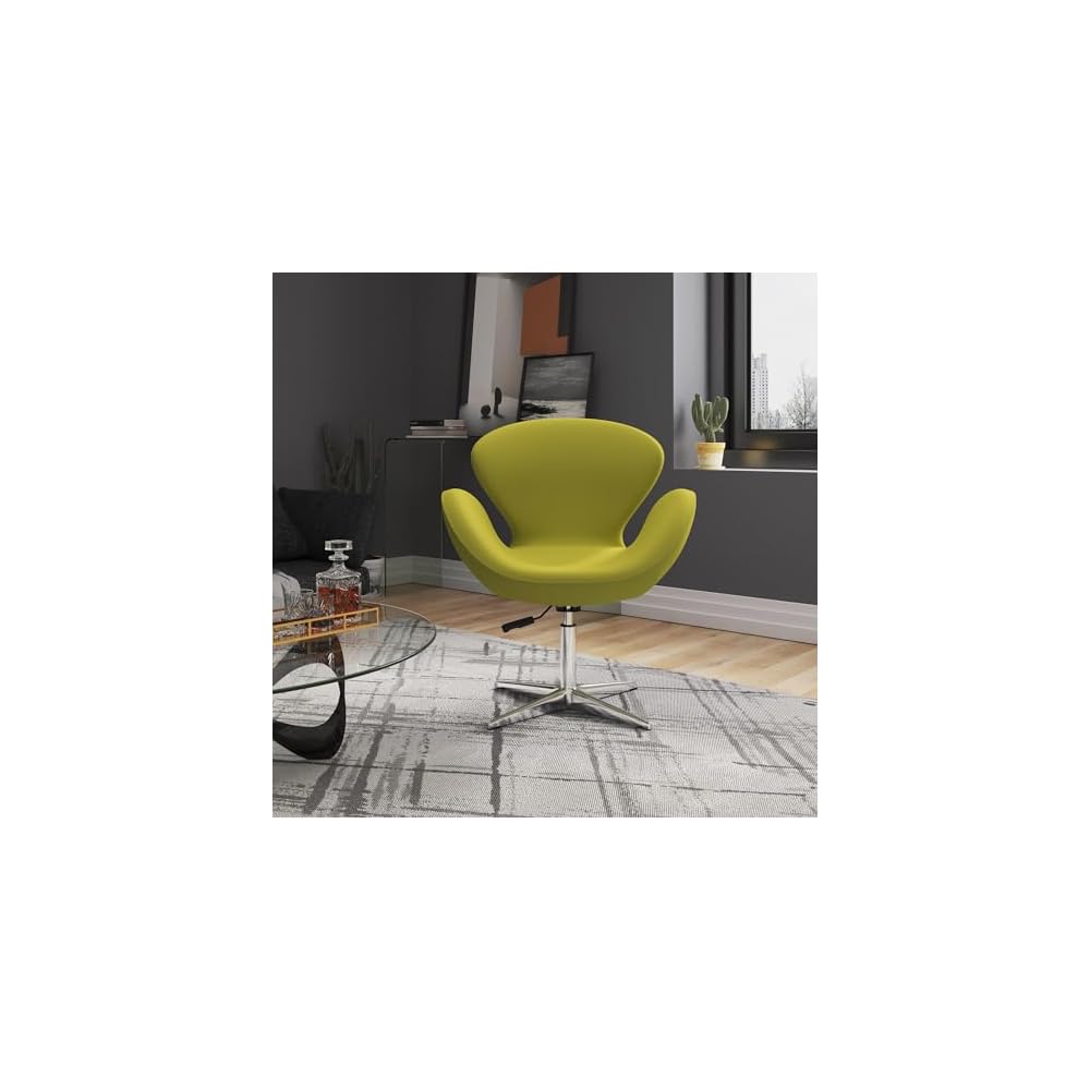 Raspberry Adjustable Swivel Accent Chair with 360° Turn, Polished Chrome Base, Modern Retro Design, Versatile Seat Ideal for Any Room, Set of 1, Blue