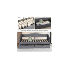 Twin Size Daybed with Storage Drawers, Upholstered Daybed, Grey