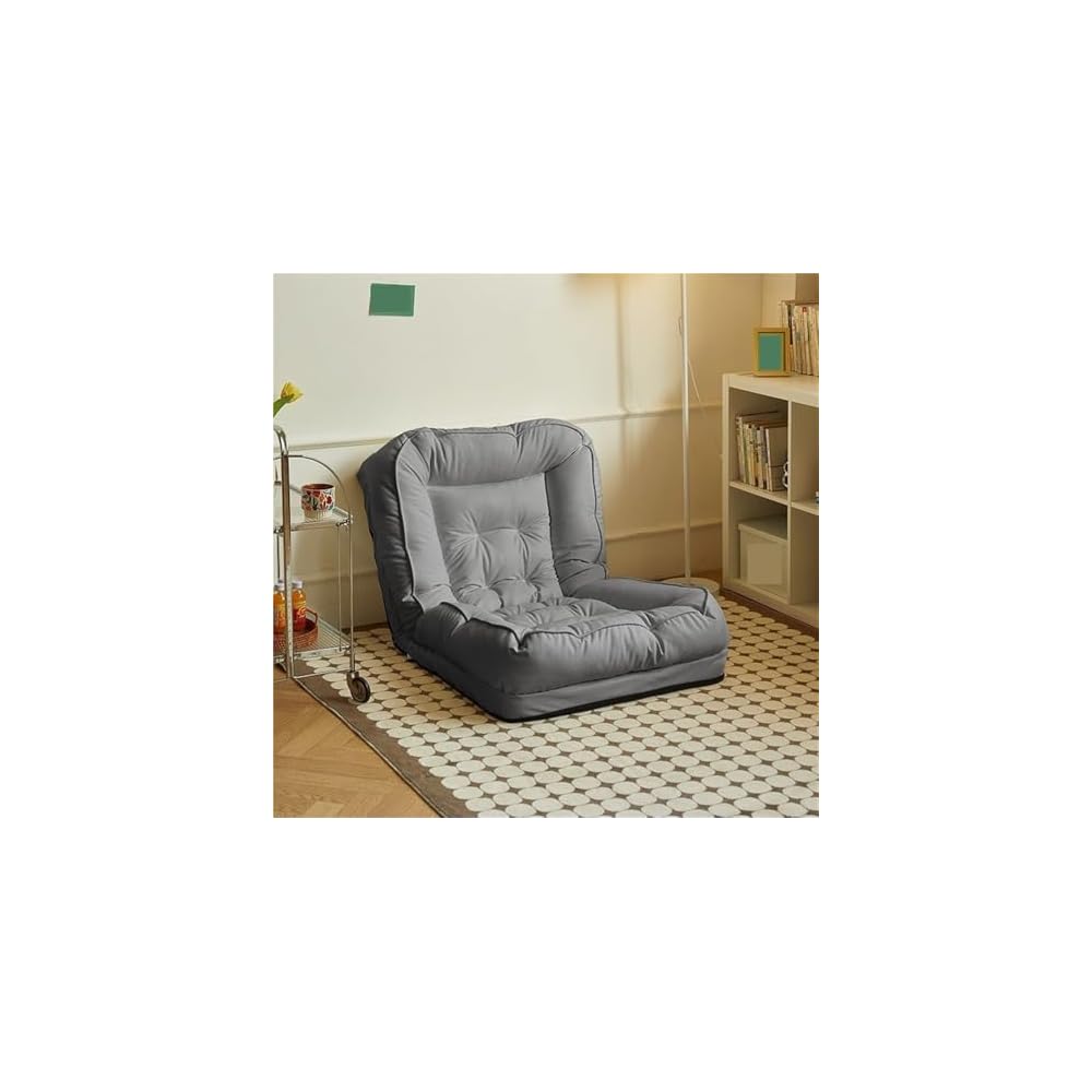 Folding Sofa Bed, Simple Lazy Chair with Multifunctional Cushion, Perfect for Bedroom, Balcony, Living Room, Leisure Room (Pink,23.6in)