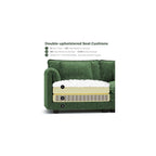 113" Oversized Modular Sectional Sofa, L Shaped Comfy Cloud Couch Sectional with Removable Cover, Wide Deep Seat Modern Sofa, Couches for Living Room, Bedroom and Apartment, Chenille, Green