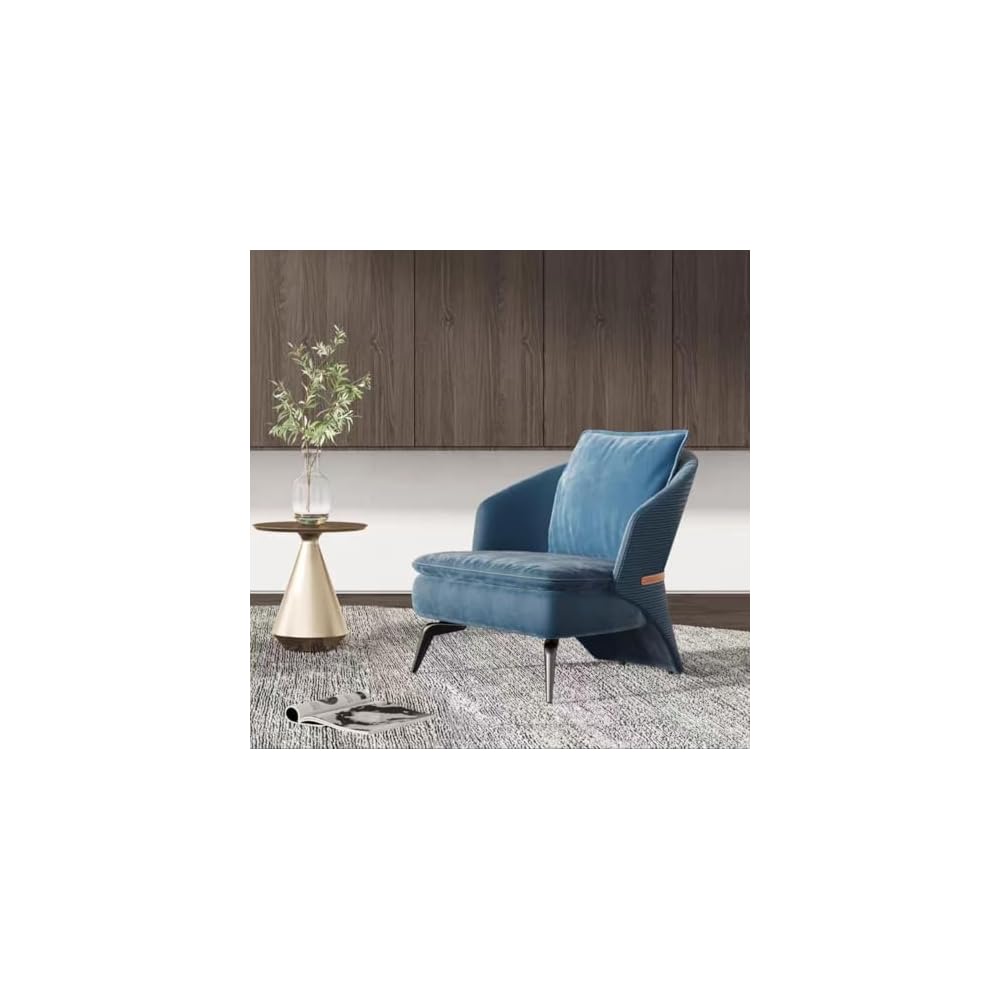 Italian Minimalist Upholstered Leisure Accent Armchair