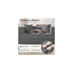 63" Convertible Futon Sofa Bed Boneless Couch for Living Room
