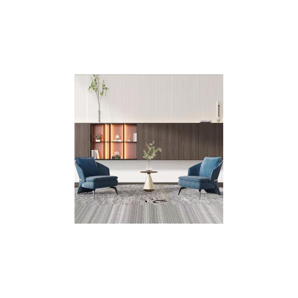 Italian Minimalist Upholstered Leisure Accent Armchair