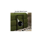 78" Corduroy Convertible Sofa Bed with Pull-Out Bed, Olive Green