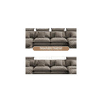 134'' Cloud Modern 4 Seater Couch with Detachable Headrest, Modular Sectional Sofa with 2 Ottomant, Oversized U Shape Chenille Comfy Sofa with Armrests for Living Room, Brown
