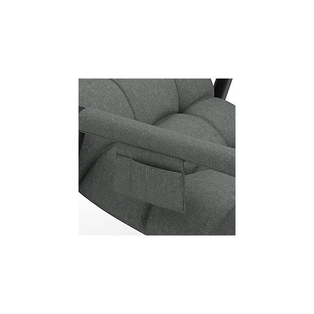 Rocking Chair Nordic Home Single Recliner Casual Lounger Living Room Deckchair Bedroom Balcony Rocking Chair Sofa Lazy Chair (Color : Yellow)