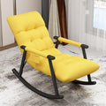 Rocking Chair Nordic Home Single Recliner Casual Lounger Living Room Deckchair Bedroom Balcony Rocking Chair Sofa Lazy Chair (Color : Yellow)