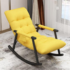 Rocking Chair Nordic Home Single Recliner Casual Lounger Living Room Deckchair Bedroom Balcony Rocking Chair Sofa Lazy Chair (Color : Yellow)