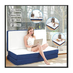 Foldable Mattress Queen Size, 6" Trifold Mattress Futon Murphy Bed,White