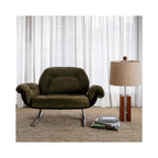 Modern Minimalist Upholstered Armchair, Wooden Frame Lounge Chair with Soft Cushion Seating for Living Room, Bedroom, Study (Dark Gray)