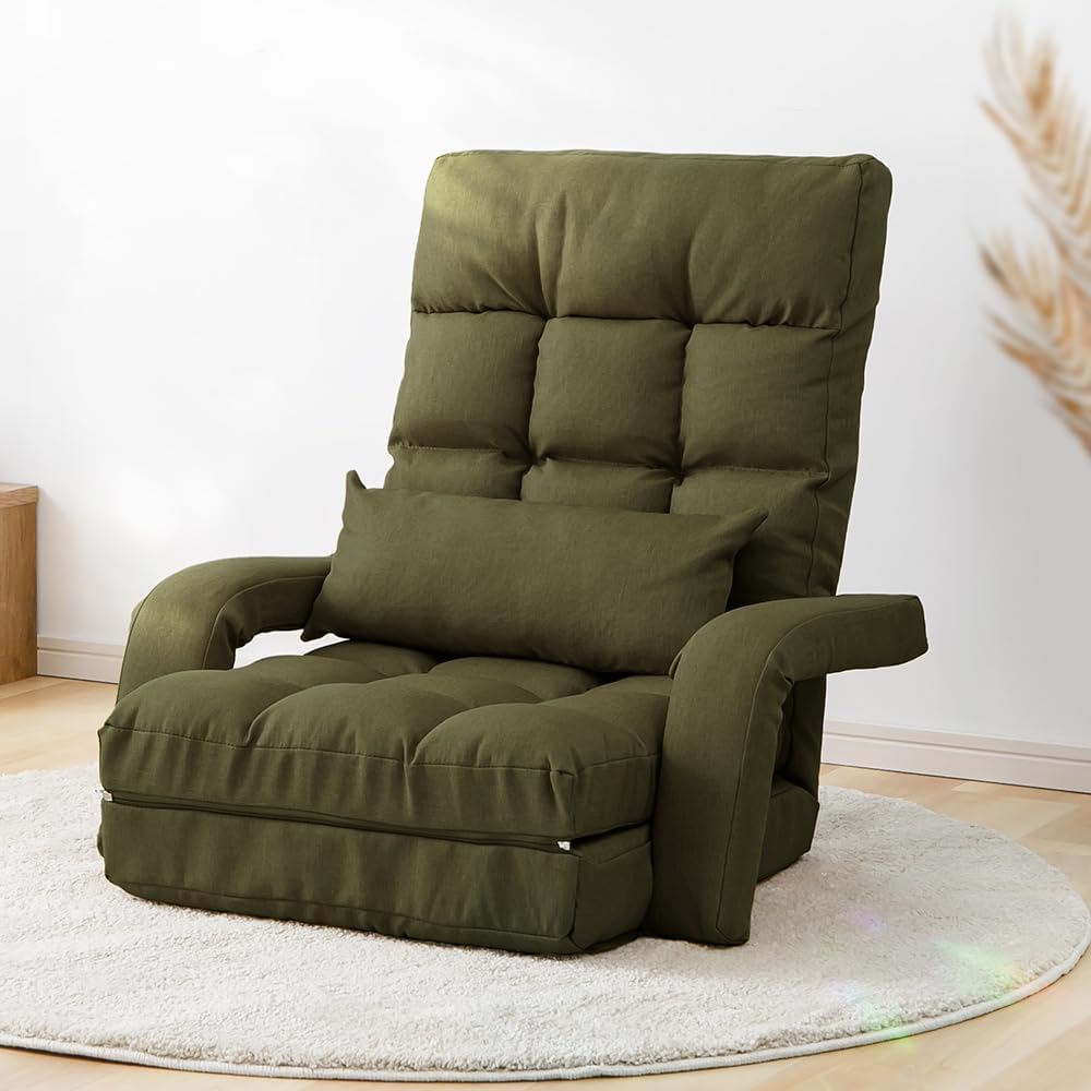 Iris Plaza YC-8013E Chair with Armrest, Green
