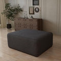 Oversized Cloud Couch Ottoman, Frameless Wide-Wale Corduroy Footrest for Living Room, High-Density All-Foam Large Rectangle Boneless Ottoman Coffee Table for Sectional Sofa (Charcoal, Ottoman)