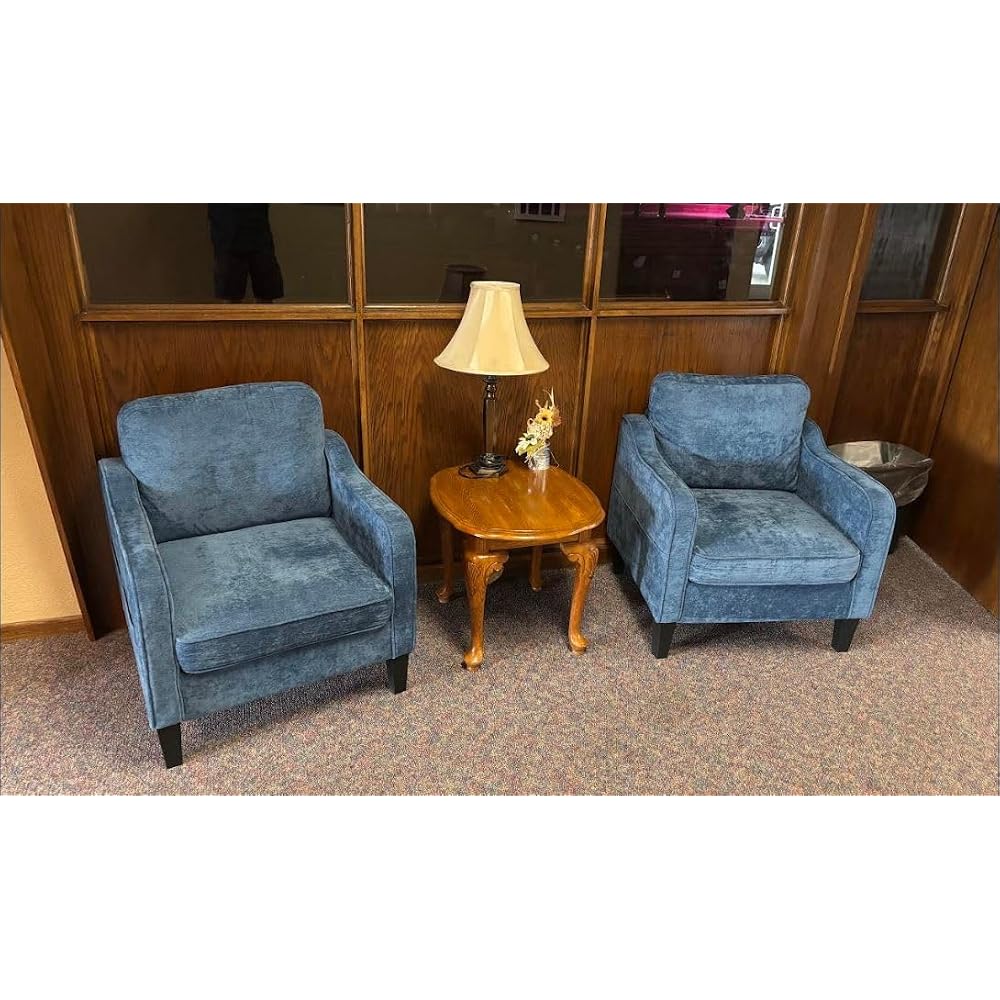Accent Chair for Living Room, Mid Century Modern Reading Chair for Bedroom, Upholstered Armchair with Side Pockets, Comfy Single Sofa Side Chair for Office, Apartment, Small Room, Light Brow