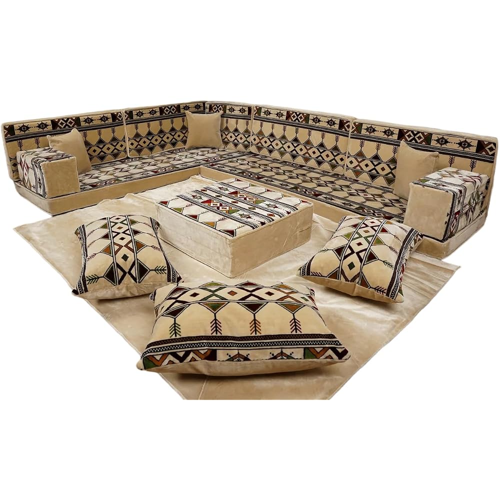 Traditional Floor Majlis Cushions – Modular Diwan Sectional Seating
