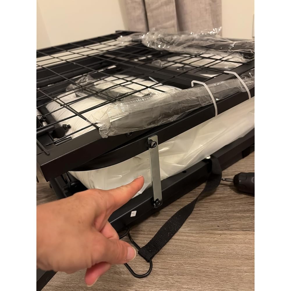 75''x46'' Folding Bed with Mattress for Adults, Large Size Rollaway Folded Bed for Hospital/School/Living Room, Sturdy Frame, Big Space, Comfortable Sleep