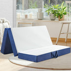 Foldable Mattress Queen Size, 6" Trifold Mattress Futon Murphy Bed,White