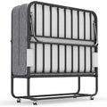 75''x46'' Folding Bed with Mattress for Adults, Large Size Rollaway Folded Bed for Hospital/School/Living Room, Sturdy Frame, Big Space, Comfortable Sleep