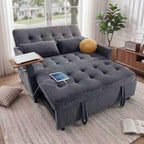 55'' Sleeper Sofa Bed, Convertible Pull Out Couch(Darkgrey)