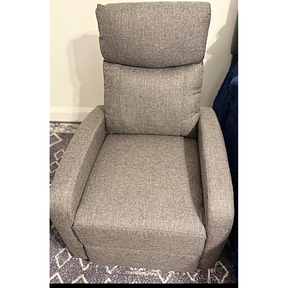 Recliner Chair, 360 Swivel Rocker Chair for Adults, Glider Rocker Recliners, Nursery Chairs for Living Room, High Back, Upholstered Deep Seat, Classical Brown