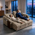 66.33'' Sleeper Sofa Bed Full Size, 3in1 Convertible Couch for RVs, Taupe